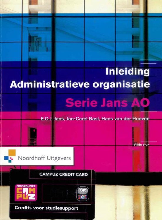 Cover van het boek 'Inleiding administratieve organisatie' van E.O.J. Jans