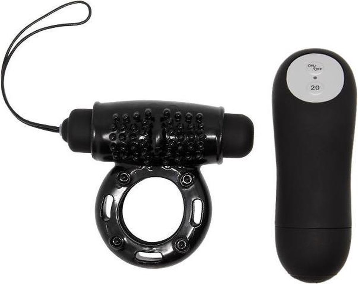 Pretty Love Remote Control Vibrating Cock Ring Black | PRETTYLOVE