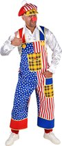 Magic Design Clownsbroek Heren Polyester Rood/blauw Maat M/l