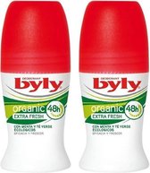 Deodorant Roller Organic Extra Fresh Activo Byly (2 uds)