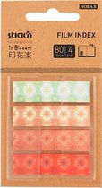 Stick'n Film index tabs - 45x12 mm, z-note, 4x gekleurde decoratie tabs, 80 vel