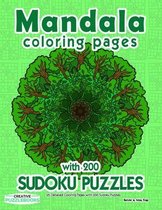 Mandala Coloring Pages with 200 Sudoku Puzzles