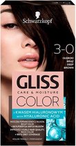 Schwarzkopf - Gliss Color Hair Coloring Cream 3-0 Deep Brown