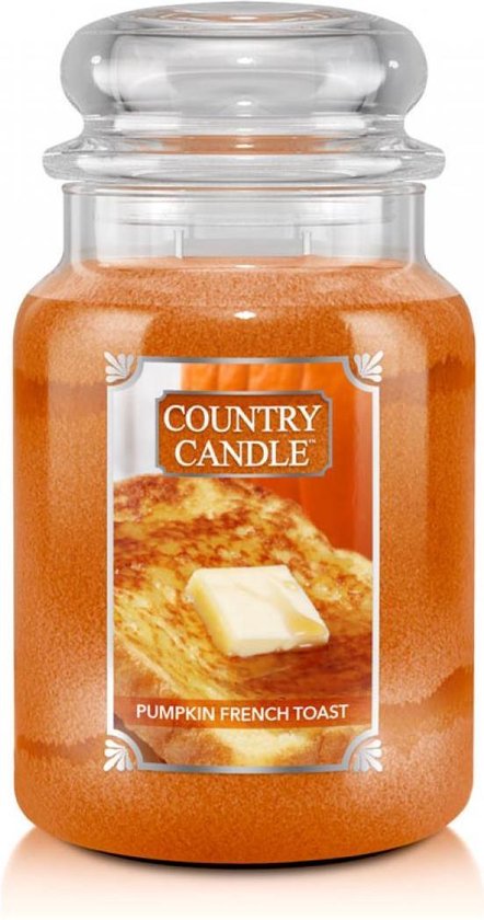 A large scented candle with two wicks Pumpkin French Toast 680g