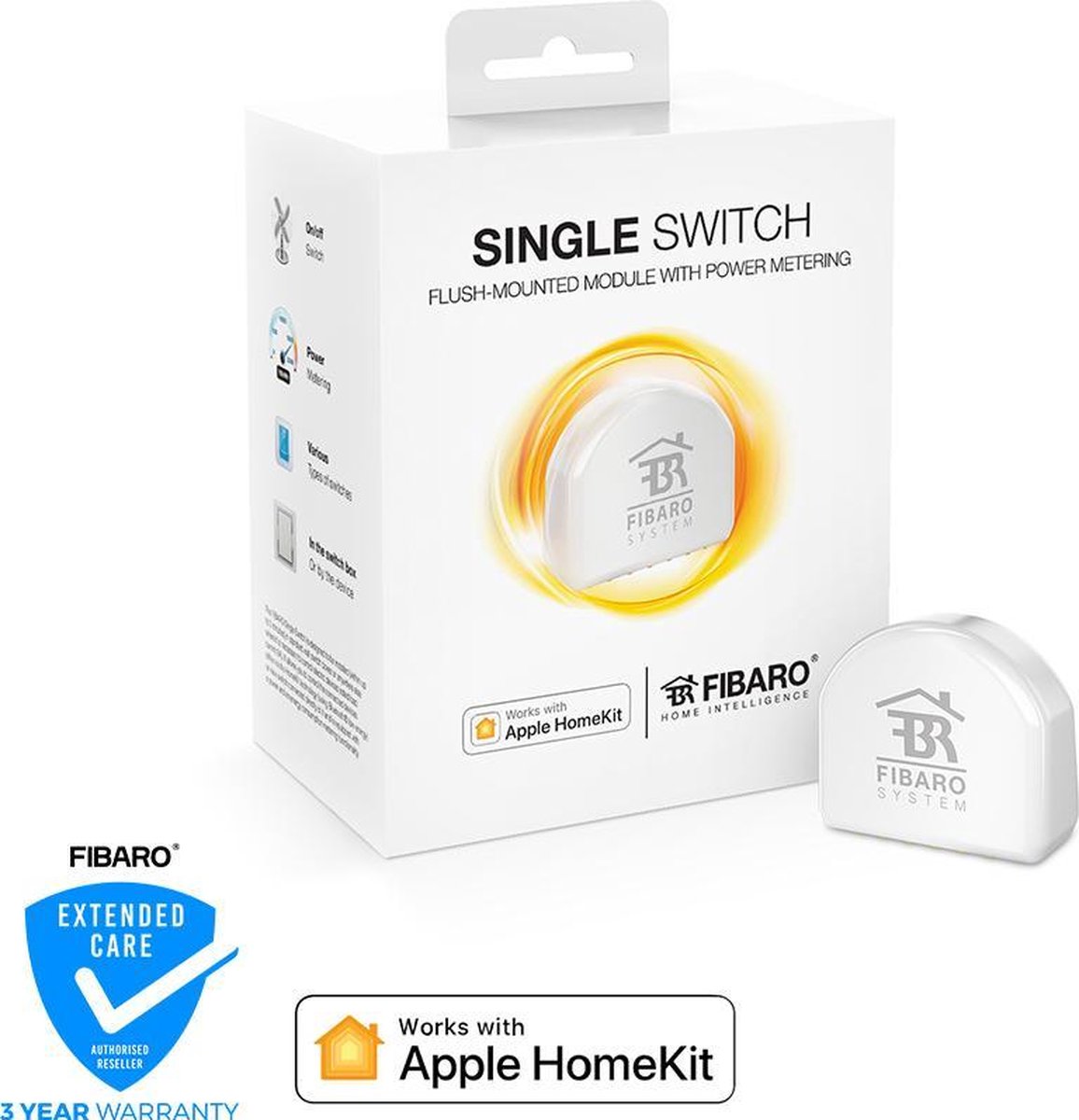 FIBARO Single Switch - Werkt alleen met Apple Homekit - Inbouw schakelaar -  1800W | bol.com