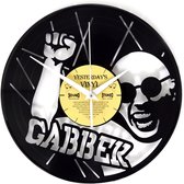 Oldschool Wand Klok - Vinyl - Gabber - Rave - Hardcore - Gemaakt van een gerecyclede plaat - Met geschenkverpakking