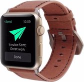 Leren retro band - beige - Geschikt voor Apple Watch