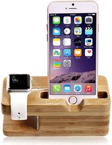 Houten dock 2 in 1 - Geschikt voor Apple Watch  -