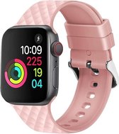 Rhombic silicone band - pink sand - Geschikt voor Apple Watch