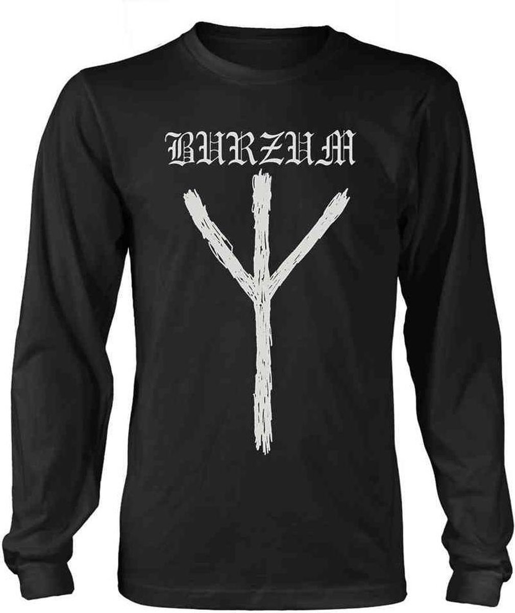 Burzum Longsleeve shirt -XL- RUNE Zwart
