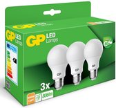GP Batteries 740GPCLAS087687B3 LED-lamp Energielabel F (A - G) E27 Peer 9.4 W = 60 W Warmwit (Ø x l) 60 mm x 109 mm 3 stuk(s)