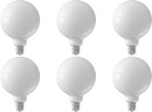 CALEX - LED Lamp 6 Pack - Globe - Smart LED G125 - E27 Fitting - Dimbaar - 7W - Aanpasbare Kleur CCT - Mat Wit - BES LED