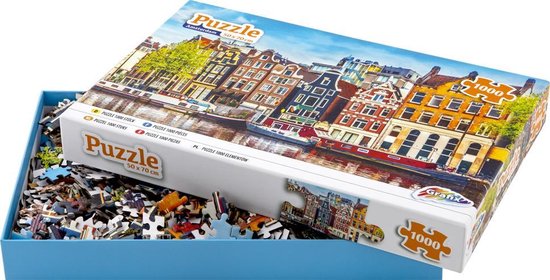 Grafix Puzzel 1000 stukjes volwassenen | Thema Grachtenpanden van Amsterdam  | Afmeting... | bol.com