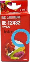 FLWR - Cartridges / Epson 24 / cyaan / Geschikt voor Epson