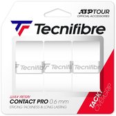 Tecnifibre Contact Pro - 0.60mm - Wit - Tennisgrip - Overgrip - 3 stuks