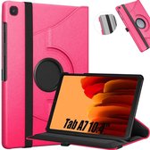 Hoes Geschikt voor Samsung Galaxy Tab A7 Hoes - 10.4 inch - (2020/2022) - bookcase draaibaar - Pink