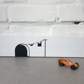 Muursticker muis - plintsticker muizenhuis zwart PVC 2 stuks
