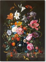 Canvas Schilderij Vaas met bloemen - Jan Davidsz de Heem - 40x60 cm