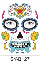 Halloween Muziekfeest Face Neptattoos-Carnaval-Plak Tattoos-tattoo stickers-1 Vel-B127