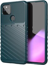 Google Pixel 4A 5G Twill Thunder Texture Back Cover Groen