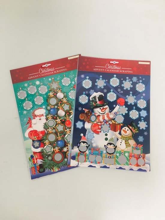 Kerst Kras Kalender (2 stuks) bol