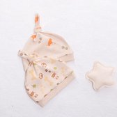MINIIYOU® Set 2 stuks | Newborn babymutsjes - hond - vos - beanie - mutsje met knoop