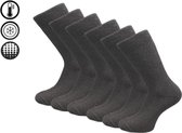 Thermosokken - 6-Pack - Antraciet - Maat 43-46