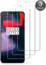Screenprotector Glas - Tempered Glass Screen Protector Geschikt voor: OnePlus 6 - 3x