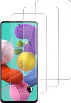 Screenprotector Glas - Tempered Glass Screen Protector Geschikt voor: Samsung Galaxy A51 - 3x