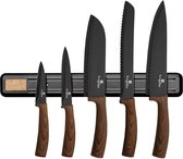 Berlinger Haus 2540 - Ensemble de 5 couteaux avec système de suspension magnétique - Collection Ebony Rosewood