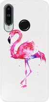 ADEL Siliconen Back Cover Softcase Hoesje Geschikt voor Huawei P30 Lite - Flamingo