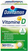 Bol.com Davitamon Vitamine D Kinderen - Groei en Ontwikkeling - Voedingssupplement - Smelttablet 50 stuks aanbieding