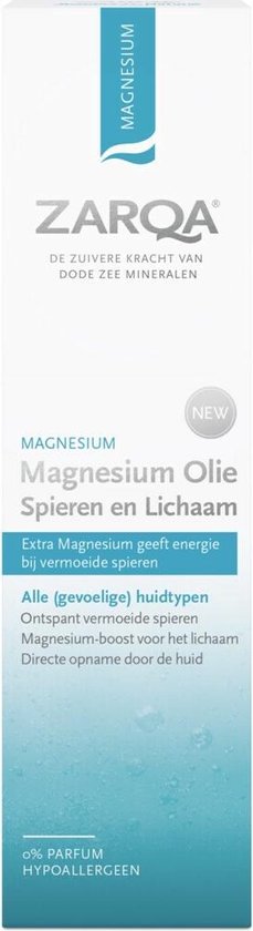 ZARQA Magnesium Olie Spieren en Lichaam (ontspant vermoeide spieren) - 125ml
