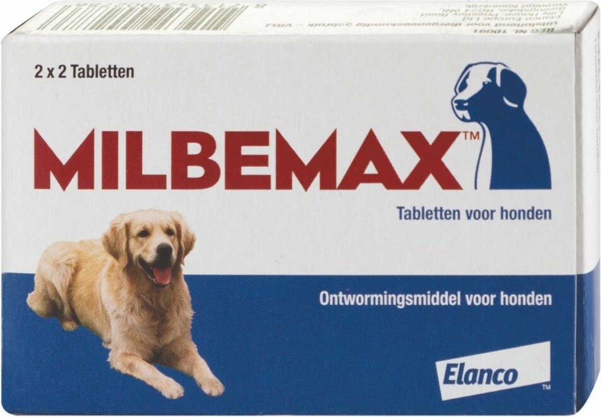 Milbemax Hond Ontwormingstabletten - Grote Hond - 2 x 2 tabletten - Milbemax