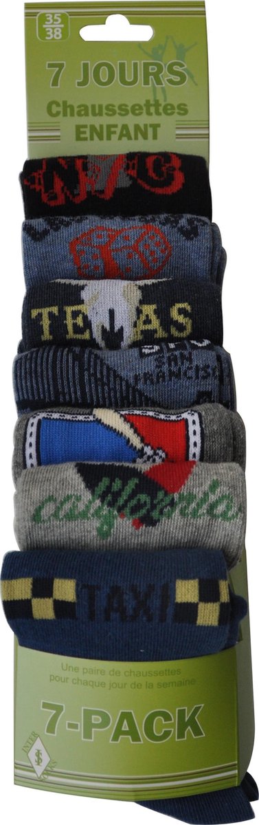 InterSocks Multipack - 7 paar - Jongens kousen - Maat 27/30 - US CITY