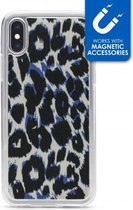 Apple iPhone XS Hoesje - My Style - Magneta Serie - TPU Backcover - Blue Leopard - Hoesje Geschikt Voor Apple iPhone XS