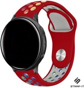 Strap-it Siliconen sport bandje - geschikt voor Garmin Vivoactive 4 45mm / Garmin Venu 2 - rood/kleurrijk