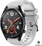 Siliconen Smartwatch bandje - Geschikt voor  Huawei Watch GT / GT 2 siliconen bandje - wit - 46mm - Strap-it Horlogeband / Polsband / Armband