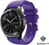 Strap-it Siliconen smartwatch bandje - geschikt voor Samsung Galaxy Watch 1 46mm / Galaxy Watch 3 45mm / Gear S3 Classic & Frontier - paars