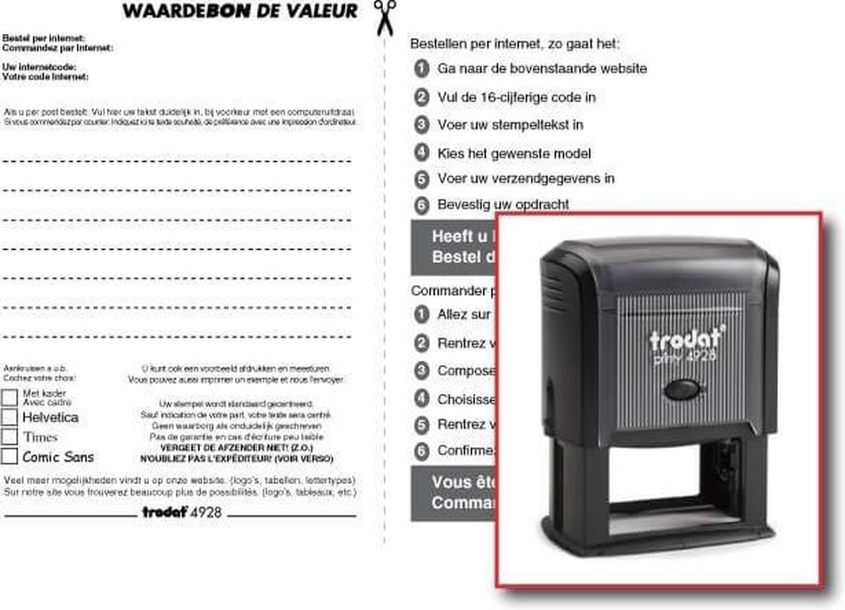 Trodat Printy 4928 met waardebon