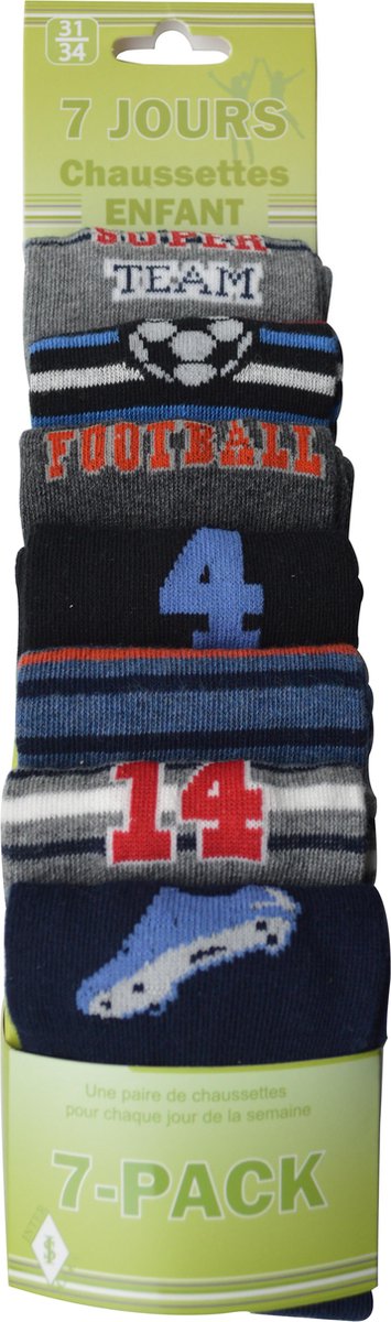 InterSocks Multipack - 7 paar - Jongens kousen - Maat 27/30 - Football