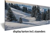 Kerstdorp achtergrond - 60x120 cm -  Zwitserland - display wand - decoratie - winter poster - kerst decoratie -nature's gift - kerstversiering