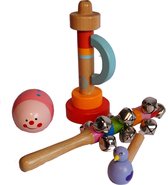 Houten muziekinstrumenten set 4-delig