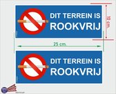 Dit terrein is rookvrij set 2 stickers