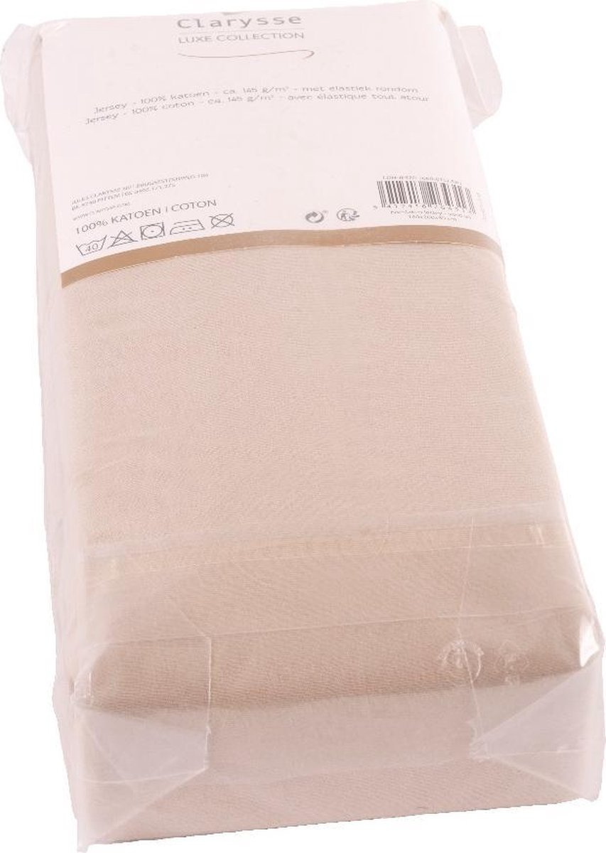 Clarysse Hoeslaken jersey zand Hoeslaken 90x200