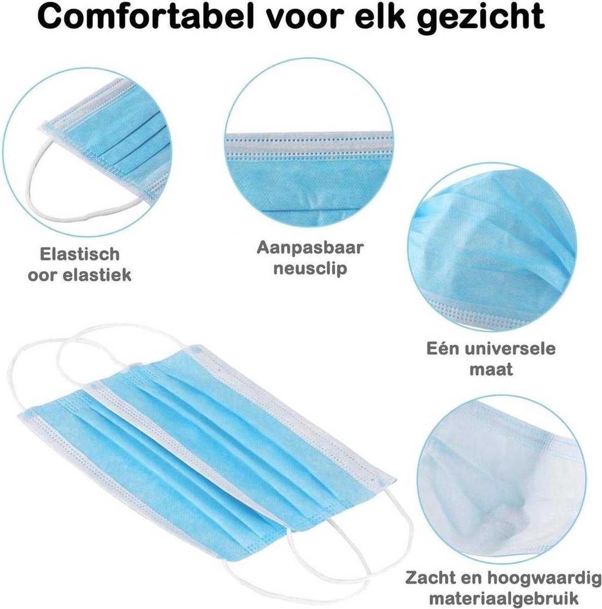 Combi-Label Mondkapje Wegwerp Mondkapjes Mondmasker Niet Medisch - 1 Stuk