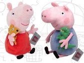 Peppa Pig en George pluche knuffel - Duo knuffels value pack (20 cm) YOISHI®