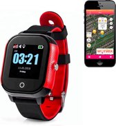 Wonlex – GPS horloge kind – smartwatch – GPS tracker – SOS alarm – bellen – IP67 waterdicht – Aqua Wifi SPORTS – incl. simkaart en online installatie hulp – Zwart/Rood