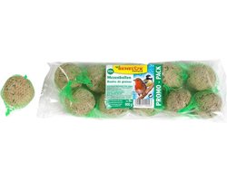 BENELUX NATURE Mezenbollen - Aanvullend Dierenvoeder Voor Vogels - PROMOPACK - 10 Stuks In Net