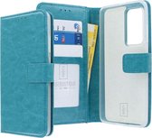 Bookcase hoesje Huawei P40 - CaseBoutique - Solid Turquoise - Similicuir